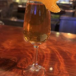 Bourbon drink can't remember the name I think Sazerac??? Spelling may be wrong but omgeeee