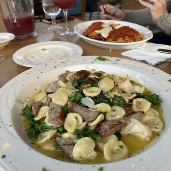 Casa Bella - Orrichiette and broccoli with shrimp and sausage. Eggplant parmigiana. Pitcher of sangria - Italian Near Me - Denville, New Jersey Casa Bella - Orrichiette and broccoli with shrimp and sausage. Eggplant parmigiana. Pitcher of sangria - Italian Near Me - Denville, New Jersey