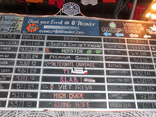 Menu photo 5 8th Wonder Brewery Houston, TX Menu photo 5 8th Wonder Brewery Houston, TX