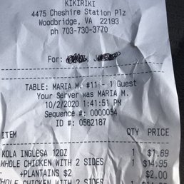 My order today. My order today.