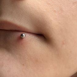 New Addiction Tattoo & Body Piercing - One of the two piercings. This one stayed in but incredibly uncomfortable due to the short bar.