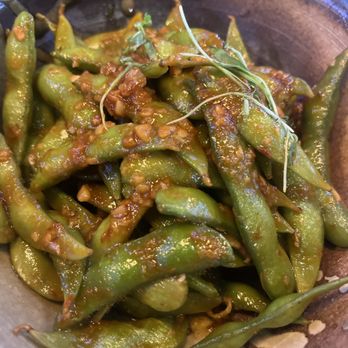 Geisha - SPICY GARLIC EDAMAME - Sushi Bars Near Me - Brea, California