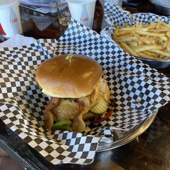 Grand Canyon Brewing & Distillery - hot honey chicken sandwich - Brewpubs Near Me - Page, Arizona Grand Canyon Brewing & Distillery - hot honey chicken sandwich - Brewpubs Near Me - Page, Arizona