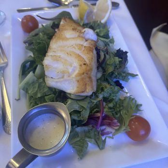 Jake's Fine Dining - Seabass and house salad - New American Near Me - Deadwood, South Dakota