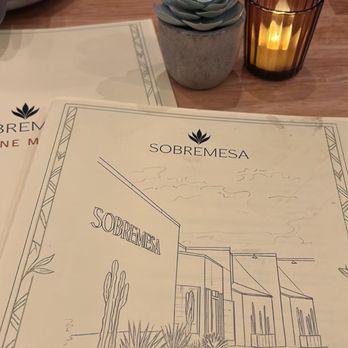 Sobremesa - Cute menu cover! - Latin American Near Me - San Diego, California