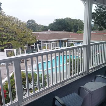 Monterey Bay Lodge - View from the back of the room towards the pool. - Hotels Near Me - Monterey, California Monterey Bay Lodge - View from the back of the room towards the pool. - Hotels Near Me - Monterey, California