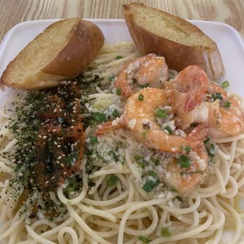 Oh My Grill - Aiea - Garlic Shrimp Spaghetti - Burgers Near Me - Aiea, Hawaii Oh My Grill - Aiea - Garlic Shrimp Spaghetti - Burgers Near Me - Aiea, Hawaii