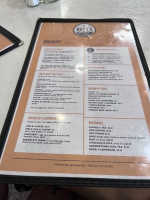 Menu photo 1 Russ's Springfield, MA