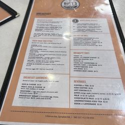 Russ's - Menú