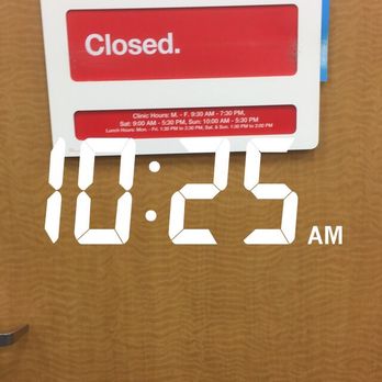 MinuteClinic at CVS - Clinic opens at 10. 10:25 and no one is here. - Walk-in Clinics Near Me - NORTH CHARLESTON, South Carolina MinuteClinic at CVS - Clinic opens at 10. 10:25 and no one is here. - Walk-in Clinics Near Me - NORTH CHARLESTON, South Carolina