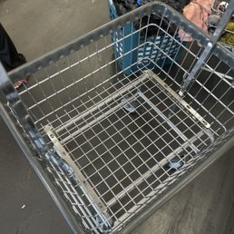 The carts for clothing.
