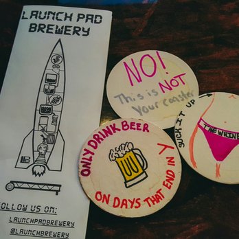 Launch Pad Brewery - Some coasters and a brewery menu. - Breweries Near Me - Aurora, Colorado Launch Pad Brewery - Some coasters and a brewery menu. - Breweries Near Me - Aurora, Colorado