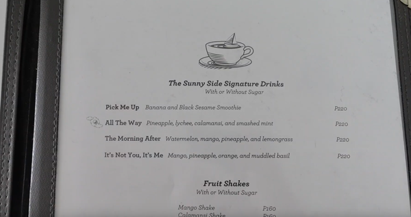 Menu photo 1 The Sunny Side Cafe Malay, AKL Menu photo 1 The Sunny Side Cafe Malay, AKL