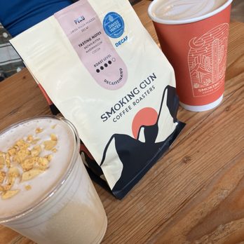 Smoking Gun Coffee Roasters - Gold Rush Honey Beans Toffee Date Latte - Cafes Near Me - Chilliwack, British Columbia Smoking Gun Coffee Roasters - Gold Rush Honey Beans Toffee Date Latte - Cafes Near Me - Chilliwack, British Columbia