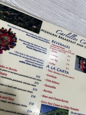 Menu photo 6 Carlillos Cocina Sparks, NV