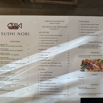 Sushi Nori - Menu 3/16/2024 - IG @bougiefoodieboi - Sushi Bars Near Me - Seattle, Washington Sushi Nori - Menu 3/16/2024 - IG @bougiefoodieboi - Sushi Bars Near Me - Seattle, Washington