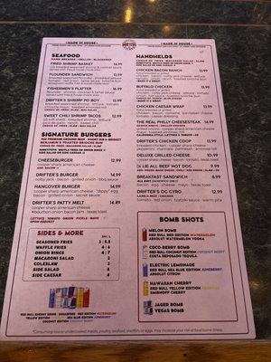 Menu photo 1 Drifters Saloon Myrtle Beach, SC