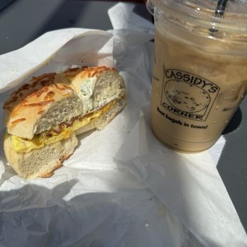 Cassidys Corner Cafe - Joes special on Asiago and 421 coffee - Bagels Near Me - Eastvale, California Cassidys Corner Cafe - Joes special on Asiago and 421 coffee - Bagels Near Me - Eastvale, California