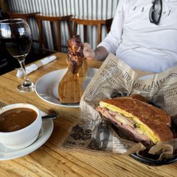 Dos Alas CubaRican Café & Lounge - Red beans, Cuban sandwich, pork skewers