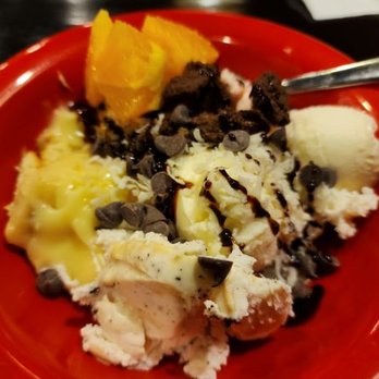 Gobi Mongolian Grill - coconut, cookies and cream , vanilla, coffee icecream with banana pudding - Mongolian Near Me - Southington, Connecticut Gobi Mongolian Grill - coconut, cookies and cream , vanilla, coffee icecream with banana pudding - Mongolian Near Me - Southington, Connecticut
