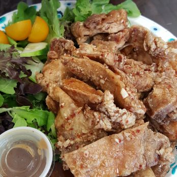 Pupukea Grindz - Korean Chicken with all greens! - Seafood Near Me - Waipahu, Hawaii