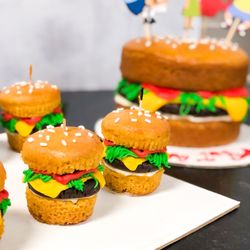 VTasteCakes Vegan Bakeshop - Bob's Burgers Cake + Cupcakes