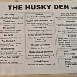 The Husky Den - Menu December 2024