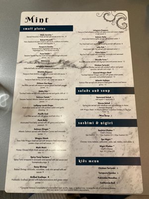 Menu photo 6 Mint Tapas and Sushi 1 - Sandy Sandy, UT