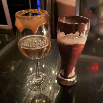 Better Than Sex - Chocomilk and champagne with caramel rim - Desserts Near Me - Key West, Florida Better Than Sex - Chocomilk and champagne with caramel rim - Desserts Near Me - Key West, Florida