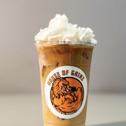 HOG Coffee & Smoothies - Iced white mocha with added whipped cream