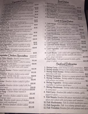 Menu photo 2 Tandoor Restaurant Milwaukee, WI Menu photo 2 Tandoor Restaurant Milwaukee, WI