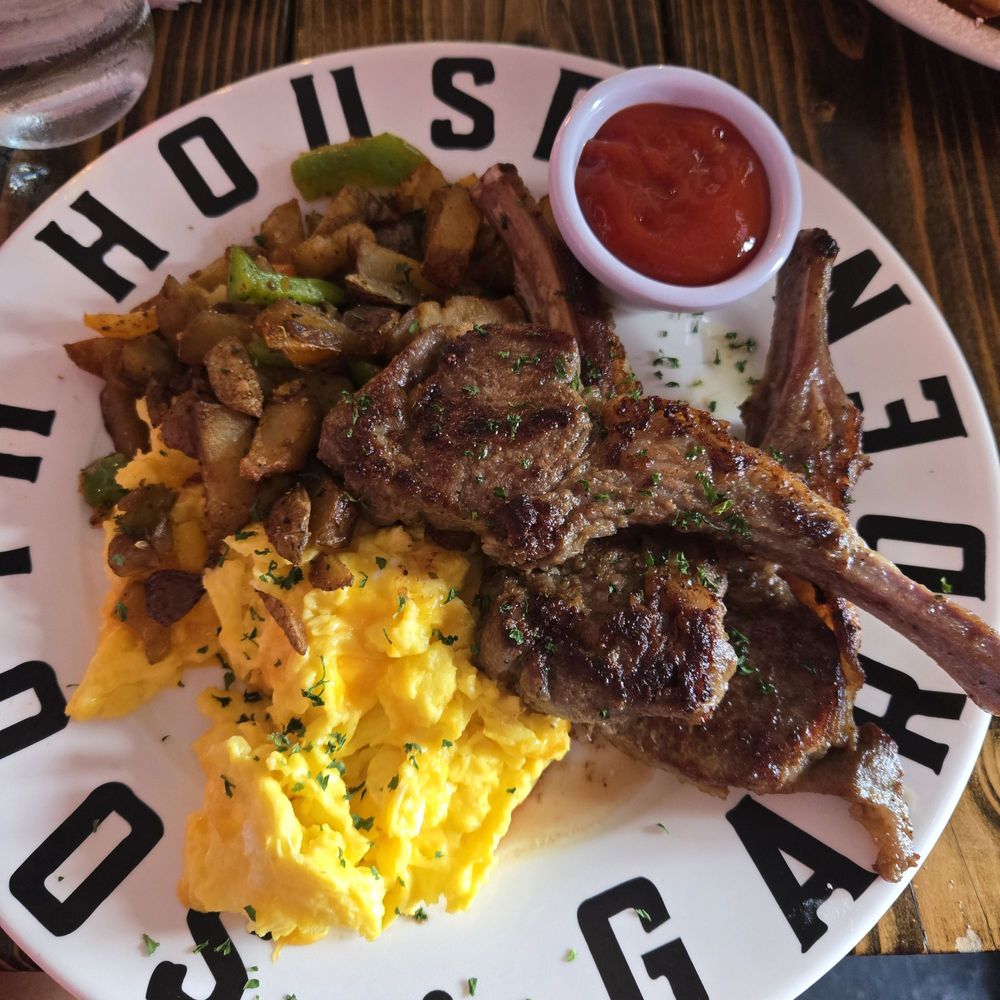 South House Garden - Lamb chops, scrambled eggs,and potatoes - Pizza Near Me - Gaithersburg, Maryland South House Garden - Lamb chops, scrambled eggs,and potatoes - Pizza Near Me - Gaithersburg, Maryland