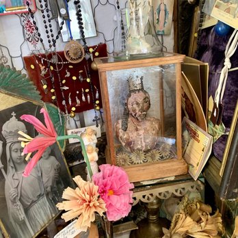 The Green Vase - Inside the vintage medical cabinet by the front door - Antiques Near Me - Arroyo Grande, California