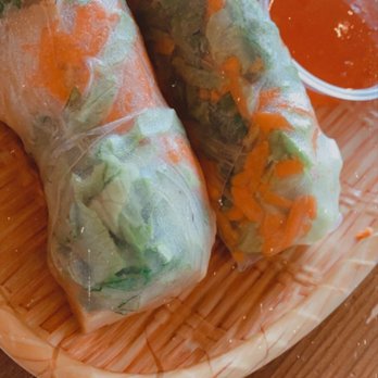 Cris and John - Fried tofu spring rolls (vegan) with sweet and sour sauce - Vietnamese Near Me - Dallas, Texas Cris and John - Fried tofu spring rolls (vegan) with sweet and sour sauce - Vietnamese Near Me - Dallas, Texas