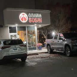 Exterior outside entrance of Ohana Sushi - Outside Night View - Sparks, Nevada Exterior outside entrance of Ohana Sushi - Outside Night View - Sparks, Nevada