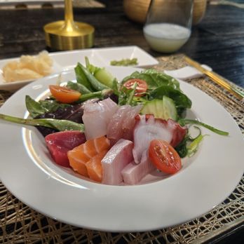 The Homakase Chef - Salad with fresh ingredients and a light sesame dressing - Personal Chefs Near Me