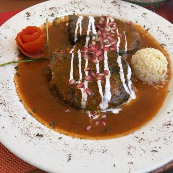 Tequila's Sunrise - The best chile relleno! Shrimp is their specialty but I got chicken this time. - Mexican Near Me - Todos Santos, BCS Tequila's Sunrise - The best chile relleno! Shrimp is their specialty but I got chicken this time. - Mexican Near Me - Todos Santos, BCS
