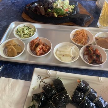 Sunna's Korean Restaurant - Kimbap (2 rolls), beef bulgogi & complimentary appetizer - Korean Near Me - Sierra Vista, Arizona