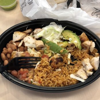 El Pollo Loco - This is supposed to be DOUBLE chicken bowl. - Mexican Near Me - Temecula, California