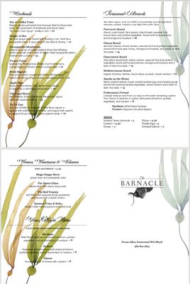Menu photo 2 The Barnacle Eastsound, WA