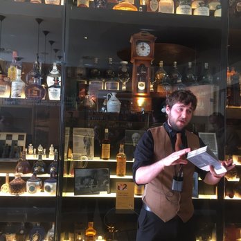 The Scotch Whisky Experience - Ian in front of the really rare stuff. He was an awesome tour guide - Tours Near Me - Edinburgh, MLN
