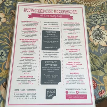 Piecebox - Menu with choices to die for - Coffee & Tea Near Me - Edinburgh, EDH Piecebox - Menu with choices to die for - Coffee & Tea Near Me - Edinburgh, EDH