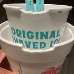 Broken styrofoam cups as they were served to my family. Broken styrofoam cups as they were served to my family.