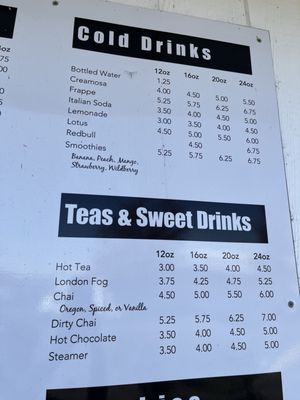 Menu photo 2 Off Kilter Koffee Springfield, OR