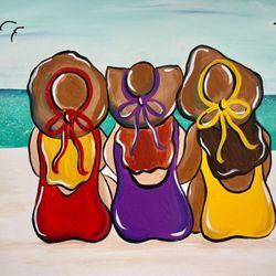 SoCal Paint Parties - Beach Babes paint party option