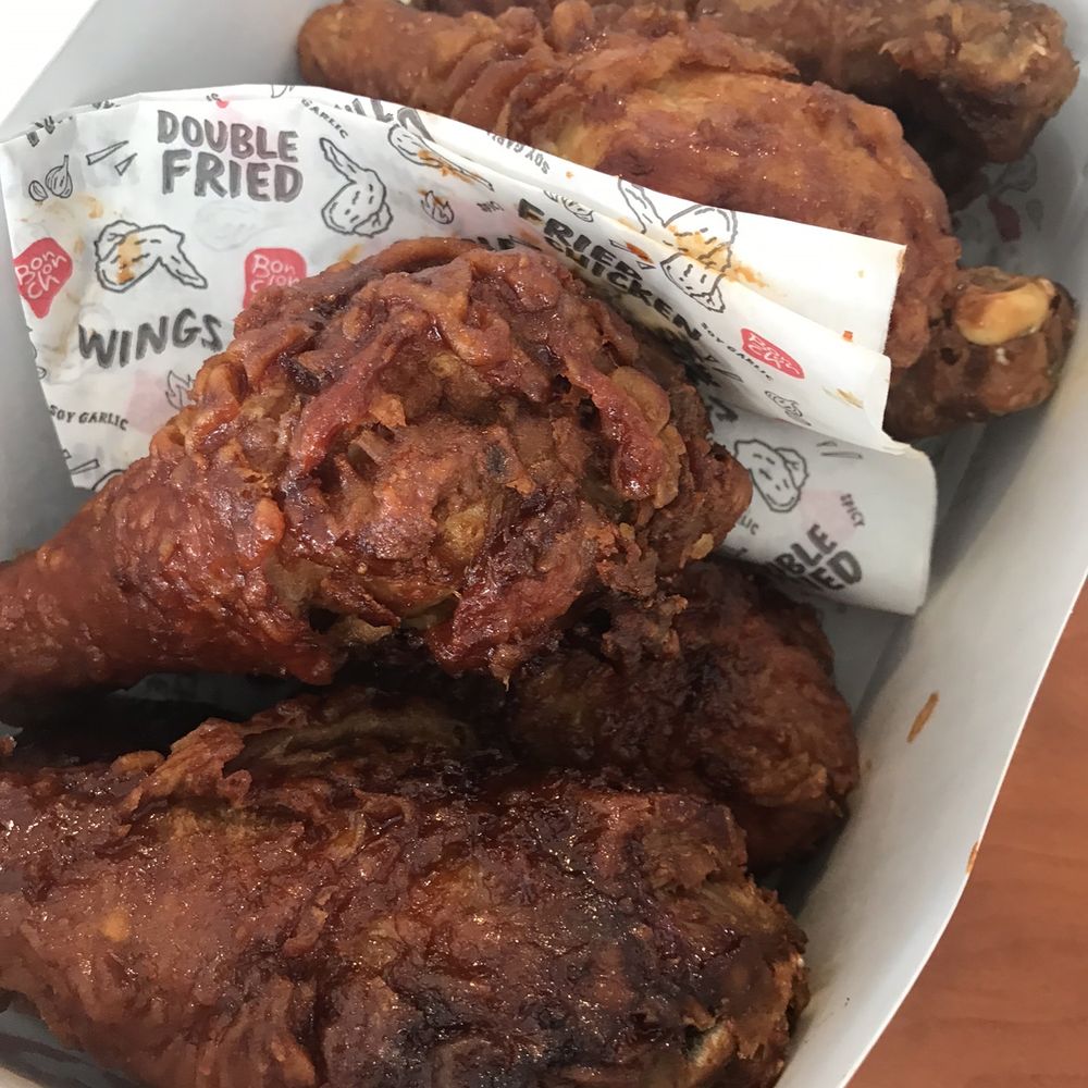 Bonchon - Half N Half Spicy N Soy Garlic Drums - Korean Near Me - Camp Hill, Pennsylvania Bonchon - Half N Half Spicy N Soy Garlic Drums - Korean Near Me - Camp Hill, Pennsylvania