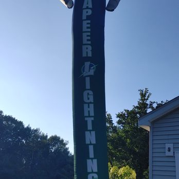 Epic Inflatables - Our custom Lapeer Lightning Sky Dancer - Bounce House Rentals Near Me - Metamora, Michigan