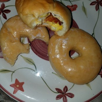 Southern Maid Donuts - Glaze donuts and real bacon, cuz, egg kolache is really oh and the sausage kolache too - Donuts Near Me - Houston, Texas Southern Maid Donuts - Glaze donuts and real bacon, cuz, egg kolache is really oh and the sausage kolache too - Donuts Near Me - Houston, Texas