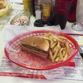 Sugar Shack Diner - Half of the HUGE breaded tenderloin sandwich - Burgers Near Me - Altoona, Iowa