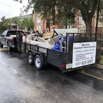 Benton Property Maintenance - This is furniture from an apartment clean out. First floor thank goodness - Junk Removal & Hauling Near Me - Orlando, Florida